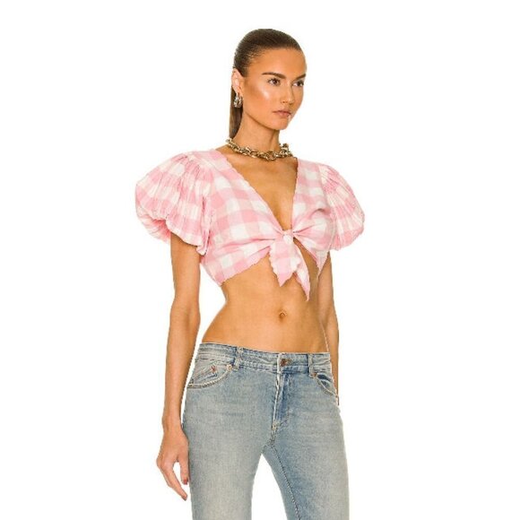 LOVESHACKFANCY Hanover Crop Groovy Pink Size: M - NWT - Picture 3 of 4